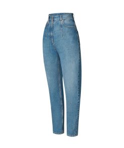 Donna Louis Vuitton Denim | Lv X Yk Pantaloni Affusolati In Denim