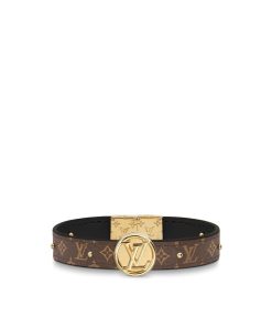 Donna Louis Vuitton Bracciali | Bracciale Reversibile Lv Circle Monogram Noir