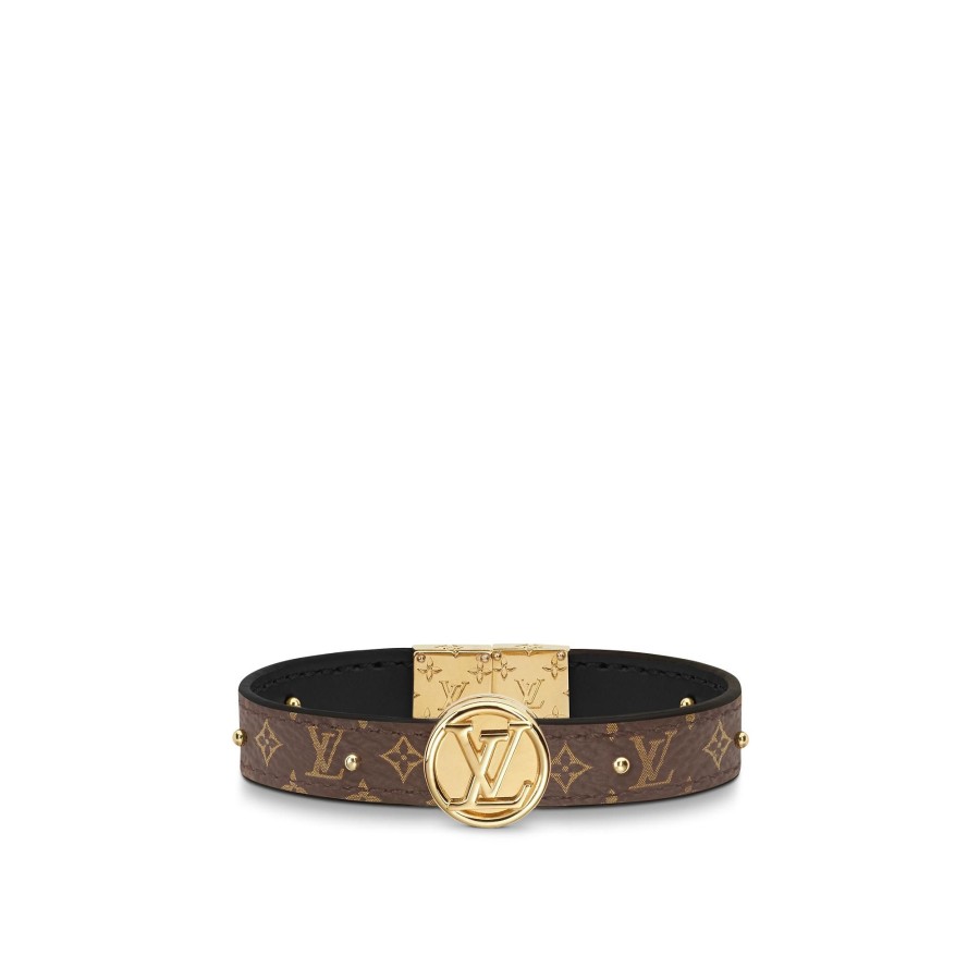 Donna Louis Vuitton Bracciali | Bracciale Reversibile Lv Circle Monogram Noir