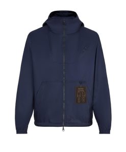 Uomo Louis Vuitton Capispalla E Cappotti | Giacca A Vento Reversibile Con Motivo Monogram Marine