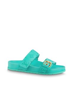 Donna Louis Vuitton Mule E Slider | Mule Bassa Bom Dia Vert D'Eau