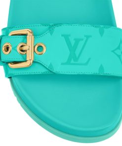 Donna Louis Vuitton Mule E Slider | Mule Bassa Bom Dia Vert D'Eau