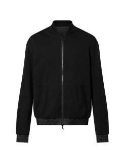 Uomo Louis Vuitton Capispalla E Cappotti | Bomber Leggero Reversibile Con Motivo Monogram Noir