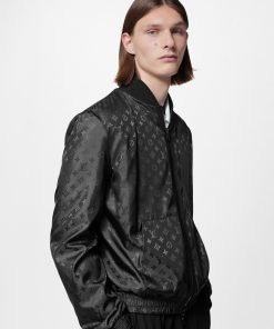 Uomo Louis Vuitton Capispalla E Cappotti | Bomber Leggero Reversibile Con Motivo Monogram Noir