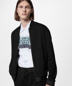 Uomo Louis Vuitton Capispalla E Cappotti | Bomber Leggero Reversibile Con Motivo Monogram Noir