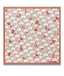 Donna Louis Vuitton Foulard In Seta E Bandeaux | Foulard Damier Pop Up 70