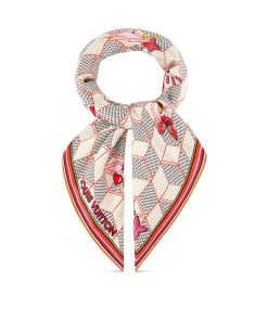 Donna Louis Vuitton Foulard In Seta E Bandeaux | Foulard Damier Pop Up 70