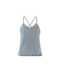 Donna Louis Vuitton Camicie E T-Shirt | Top In Denim Sbiancato