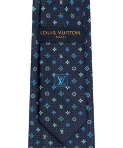 Uomo Louis Vuitton Cravatte E Fazzoletti Da Taschino | Cravatta Monogram Embraced Blu Marine