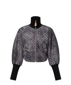 Donna Louis Vuitton Cappotti E Giacche | Bomber Con Motivo Monogram Cloud Gris Fonce