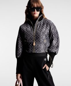 Donna Louis Vuitton Cappotti E Giacche | Bomber Con Motivo Monogram Cloud Gris Fonce