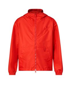 Uomo Louis Vuitton Capispalla E Cappotti | Giacca A Vento Reversibile In Nylon Con Motivo Monogram Rosso