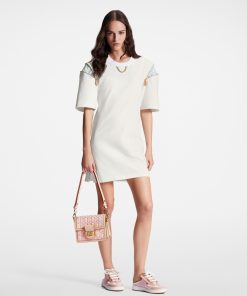 Donna Louis Vuitton Abiti | Abito T-Shirt Con Zip Sulle Maniche