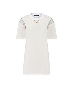 Donna Louis Vuitton Abiti | Abito T-Shirt Con Zip Sulle Maniche