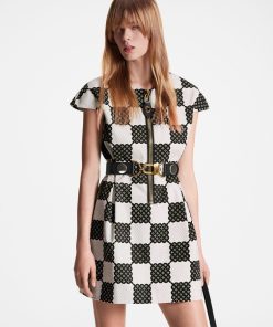 Donna Louis Vuitton Abiti | Abito Dai Dettagli Oversize E Motivo Damier Con Bolle