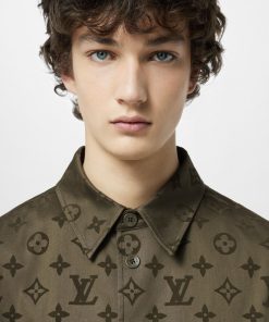 Uomo Louis Vuitton Camicie | Giacca A Camicia In Cotone Con Motivo Monogram