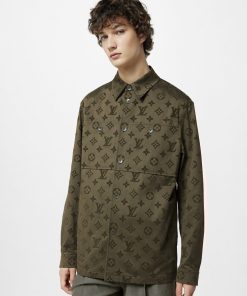 Uomo Louis Vuitton Camicie | Giacca A Camicia In Cotone Con Motivo Monogram