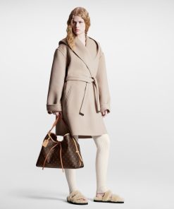 Donna Louis Vuitton Cappotti E Giacche | Cappotto A Vestaglia Con Cappuccio E Zip Sulle Maniche