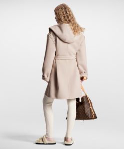 Donna Louis Vuitton Cappotti E Giacche | Cappotto A Vestaglia Con Cappuccio E Zip Sulle Maniche