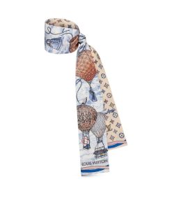 Donna Louis Vuitton Foulard In Seta E Bandeaux | Bandeau Up And Away Bleu Clair