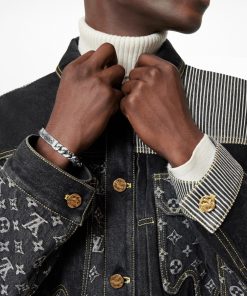 Uomo Louis Vuitton Capispalla E Cappotti | Giacca Di Jeans In Stile Workwear Con Motivo Monogram Crazy