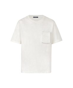 Uomo Louis Vuitton T-Shirt E Polo | T-Shirt Con Motivo Monogram E Tasca 3D Bianco