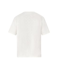 Uomo Louis Vuitton T-Shirt E Polo | T-Shirt Con Motivo Monogram E Tasca 3D Bianco