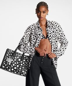 Donna Louis Vuitton Totes | Lv X Yk Borsa Onthego Mm Noir/Blanc