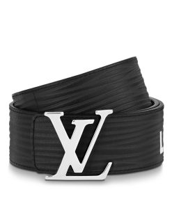 Uomo Louis Vuitton Cinture | Cintura Lv Initiales 40 Mm Reversibile Nero