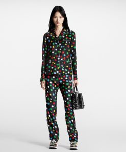 Donna Louis Vuitton Pantaloni | Lv X Yk Pantaloni Morbidi Con Motivo Painted Dots