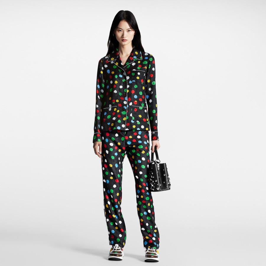 Donna Louis Vuitton Pantaloni | Lv X Yk Pantaloni Morbidi Con Motivo Painted Dots