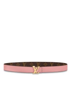 Donna Louis Vuitton Cinture | Cintura Lv Initiales 30 Mm Reversibile Rosa Cipria