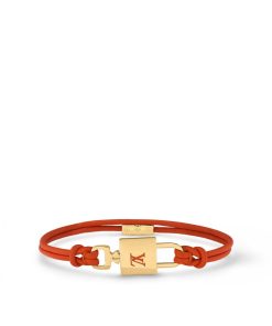 Donna Louis Vuitton Bracciali | Bracciale Lv Padlock Arancione