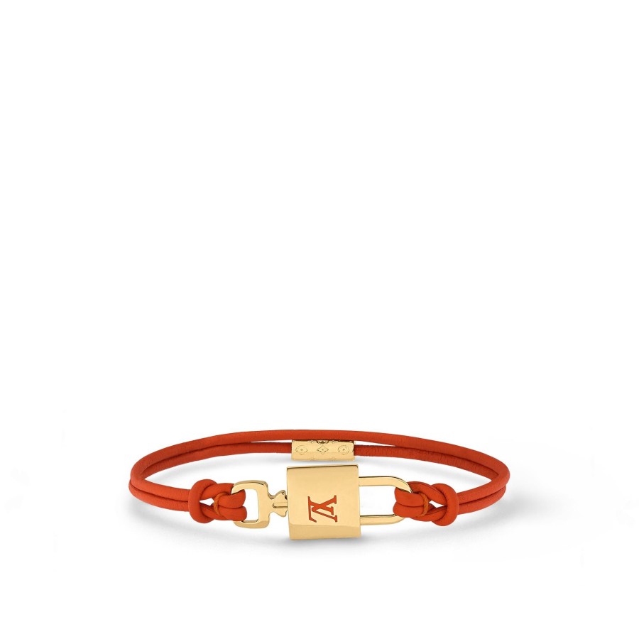 Donna Louis Vuitton Bracciali | Bracciale Lv Padlock Arancione