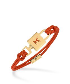 Donna Louis Vuitton Bracciali | Bracciale Lv Padlock Arancione