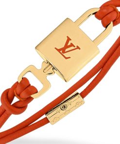 Donna Louis Vuitton Bracciali | Bracciale Lv Padlock Arancione