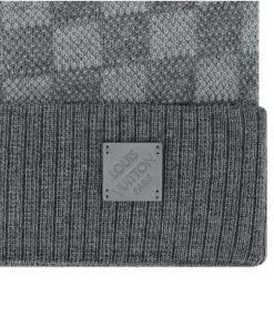 Uomo Louis Vuitton Cappelli E Guanti | Berretto Neo Petit Damier Gris Clair