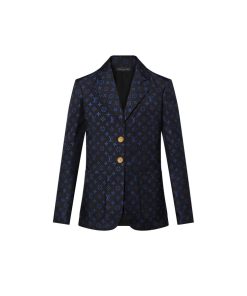 Donna Louis Vuitton Cappotti E Giacche | Blazer Bon Ton In Seta Con Motivo Monogram