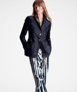 Donna Louis Vuitton Cappotti E Giacche | Blazer Bon Ton In Seta Con Motivo Monogram