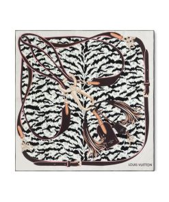 Donna Louis Vuitton Foulard In Seta E Bandeaux | Foulard Tigergram 90 Creme