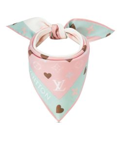 Donna Louis Vuitton Foulard In Seta E Bandeaux | Foulard Game On 45 Rose Clair