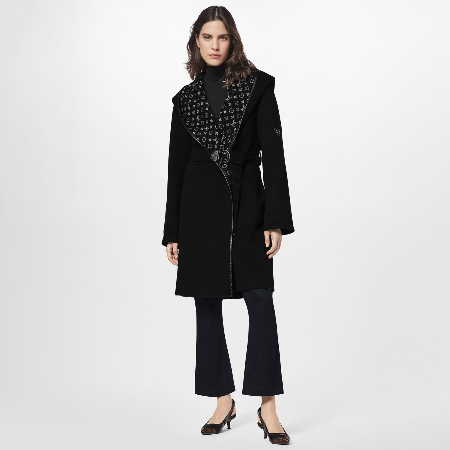 Donna Louis Vuitton Cappotti E Giacche | Cappotto A Vestaglia Con Cappuccio