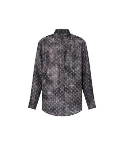 Donna Louis Vuitton Camicie E T-Shirt | Camicia Con Motivo Monogram Cloud Gris Fonce