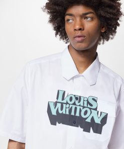 Uomo Louis Vuitton Camicie | Camicia A Maniche Corte Con Motivo Grafico