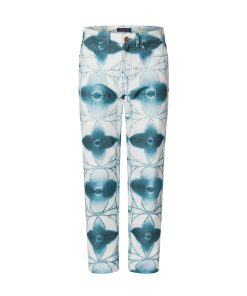 Uomo Louis Vuitton Pantaloni | Jeans Regular Con Motivo Monogram Shibori Stampato