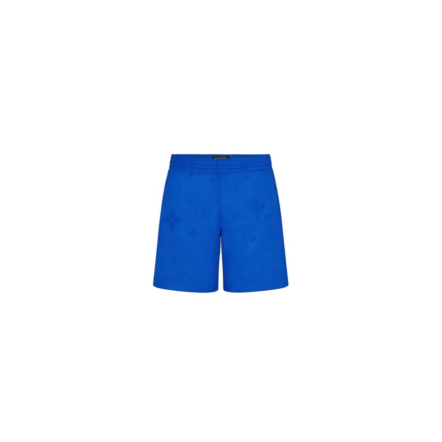 Uomo Louis Vuitton Costumi | Shorts Da Surf Con Firma Louis Vuitton Blu Francia