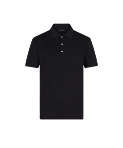 Uomo Louis Vuitton T-Shirt E Polo | Polo Con Taschino E Motivo Damier Noir