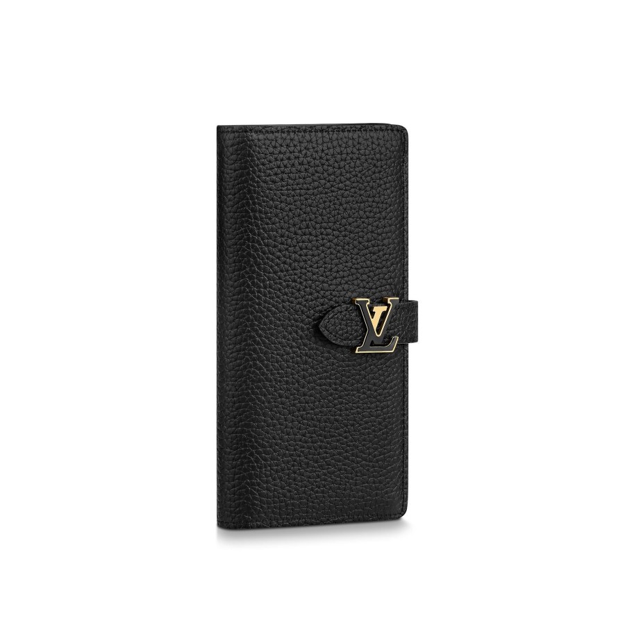 Donna Louis Vuitton Portafogli | Portafoglio Lv Vertical Nero