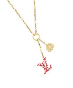 Donna Louis Vuitton Collane E Ciondoli | Lv X Yk Collana Lv Iconic Infinity Dots Rouge Blanc