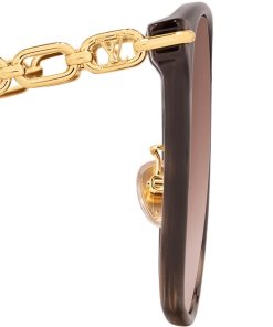 Donna Louis Vuitton Occhiali Da Sole | Occhiali Da Sole My Lv Chain Two Classic Square Havane